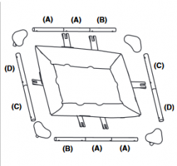 Горизонтальная балка (B) для каркасного бассейна Small Rectangular Frame Pool 30 шт/упак 10567 - фото 4